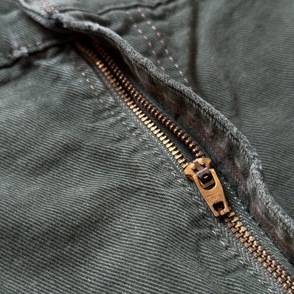 Vintage Levis 550 Jeans Mens 36x32 Green Orange Tab Relaxed Taper Denim USA 90s - Picture 4 of 11